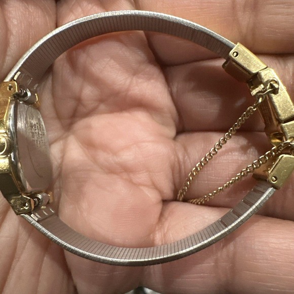 Works 17mm‎ Orient Octagonal Ladies Bracelet Watch Black Dial Quartz Vintage main image 5